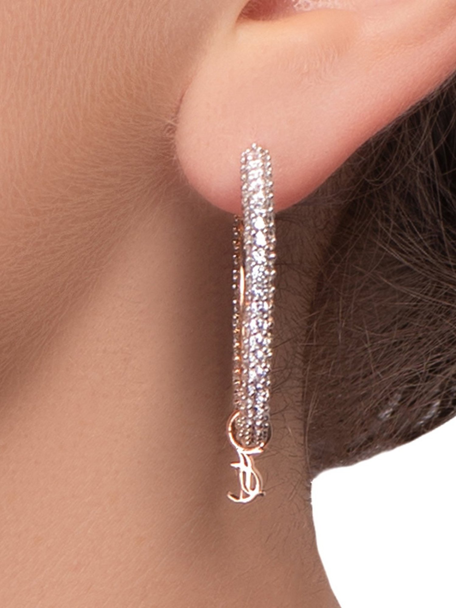 Juicy Couture Natalie White Hoop Earrings for Women