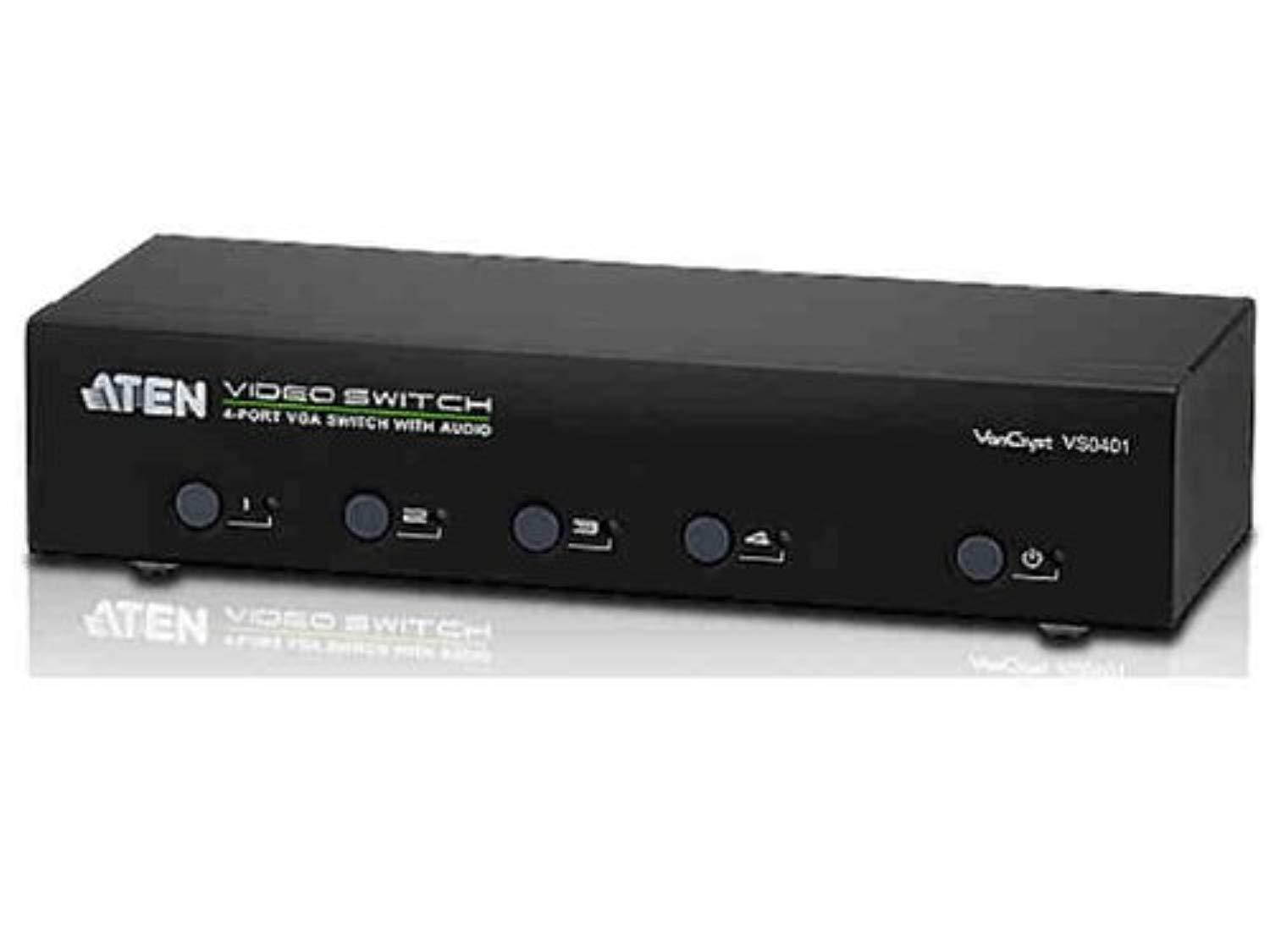 aten 4-port vga switch with audio (vs0401)