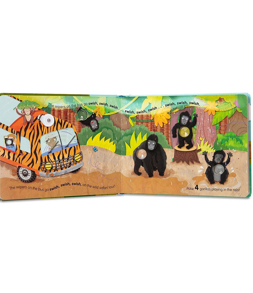 Melissa & Doug Poke-a-Dot - The Wheels on the Bus Wild Safari Board Book