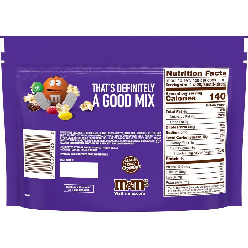 M&M's Dark Chocolate Sharing Size Chocolate Candies Pouch - 10.1oz