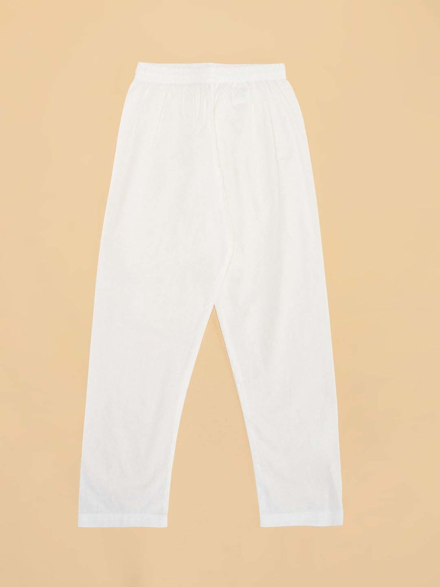 Indus Route by Pantaloons Boys Lime Green Cotton Solid Full Sleeves Kurta Sets