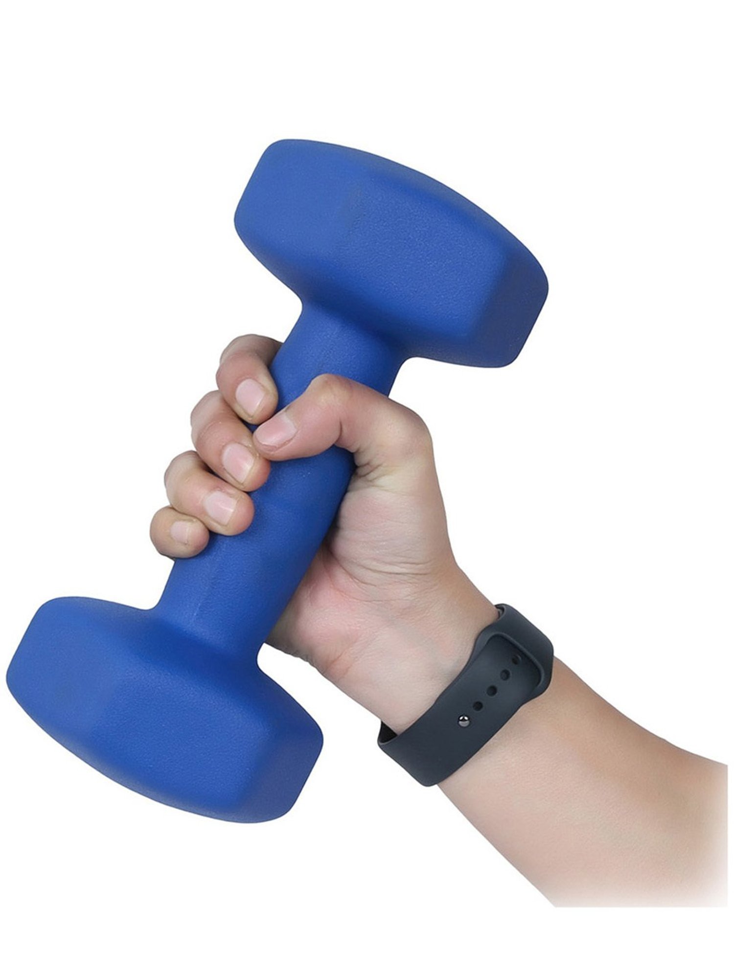 Kakss Neoprene Workout Fixed Weight Dumbbell Set Of 2pc (Blue) Size - 10LB