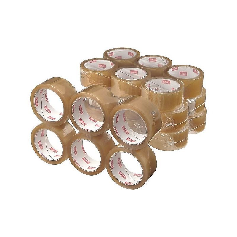 Staples Natural Rubber Packing Tape 1.89" x 54.7 Yds Clear 6/PK 11105-CC