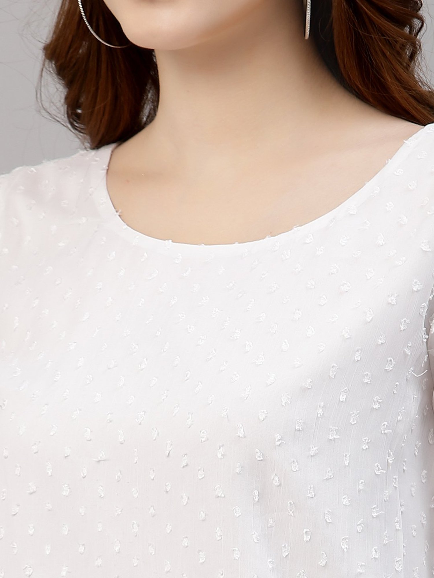 NEUDIS White Textured Top