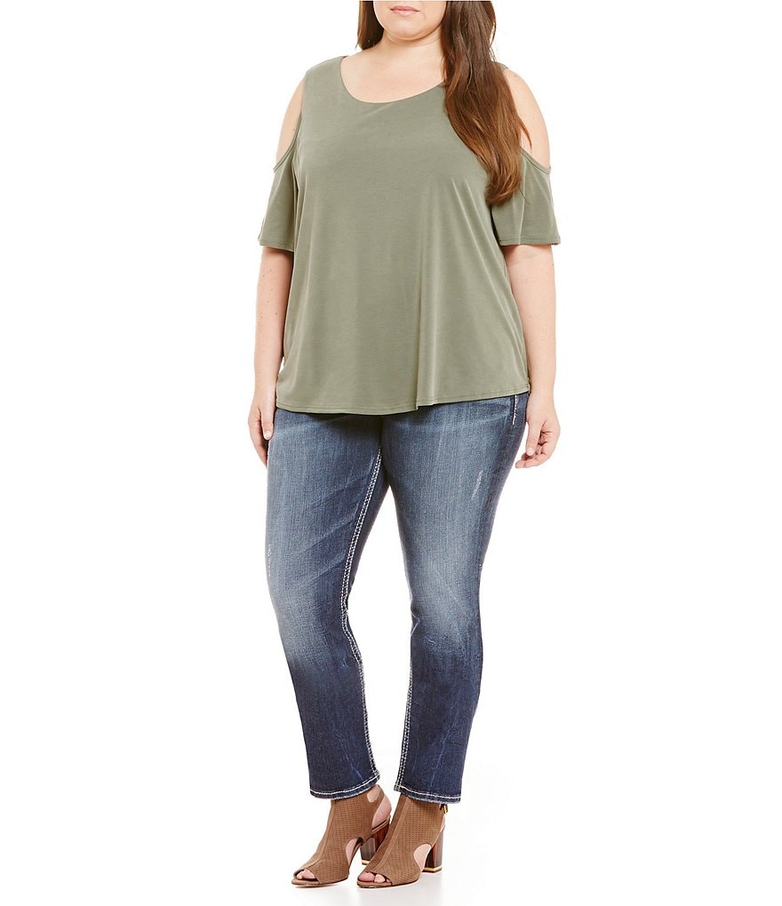 Silver Jeans Co. Plus Suki Mid Straight Leg Jeans