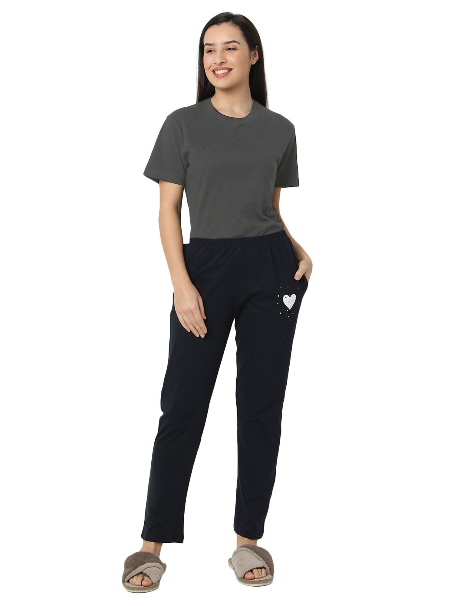 Smarty Pants Navy Cotton Printed Lounge Pants