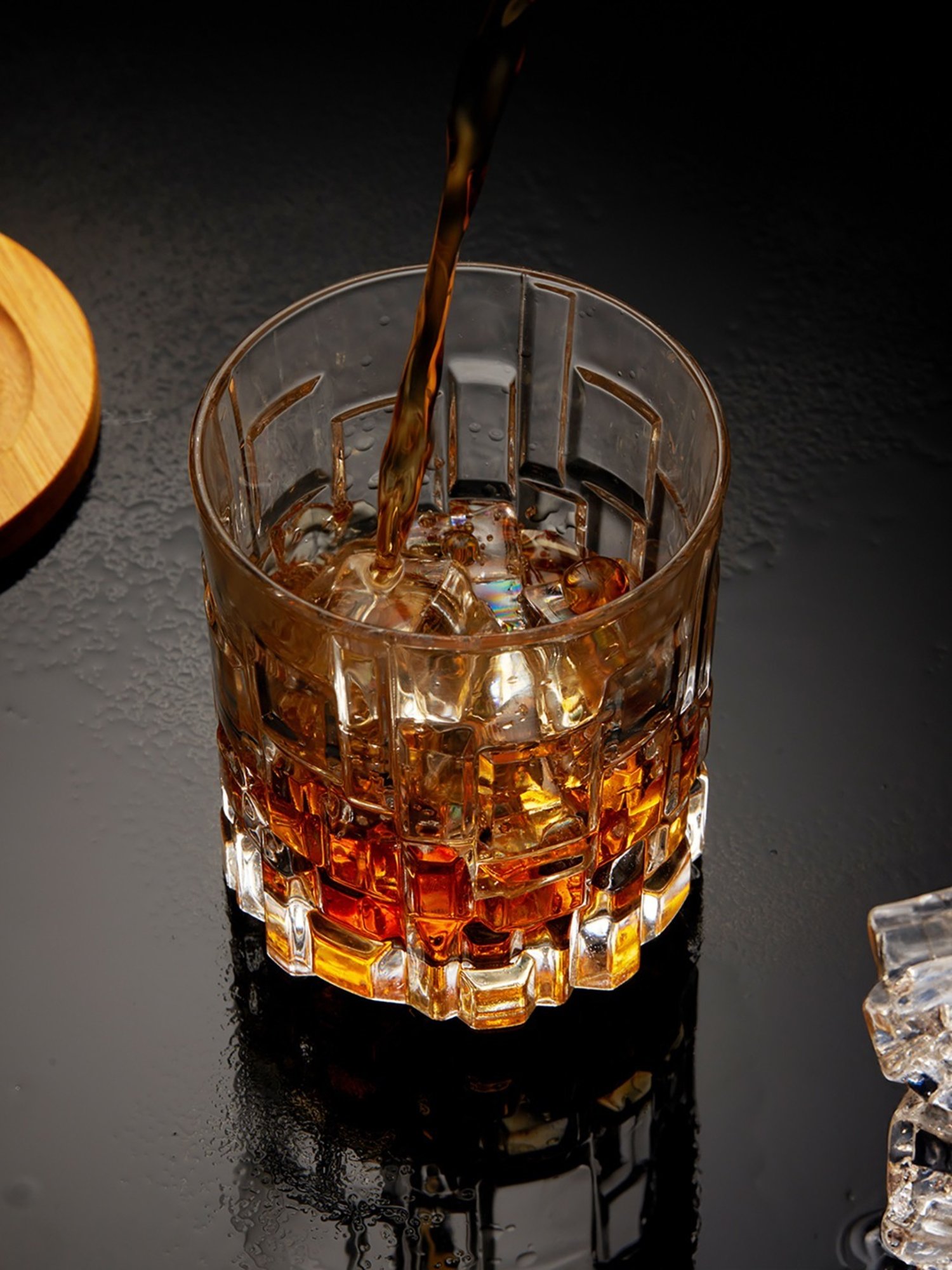 Trovea's Italian Timeless Crystal Transparent Glass Whiskey Glass - Set of 6