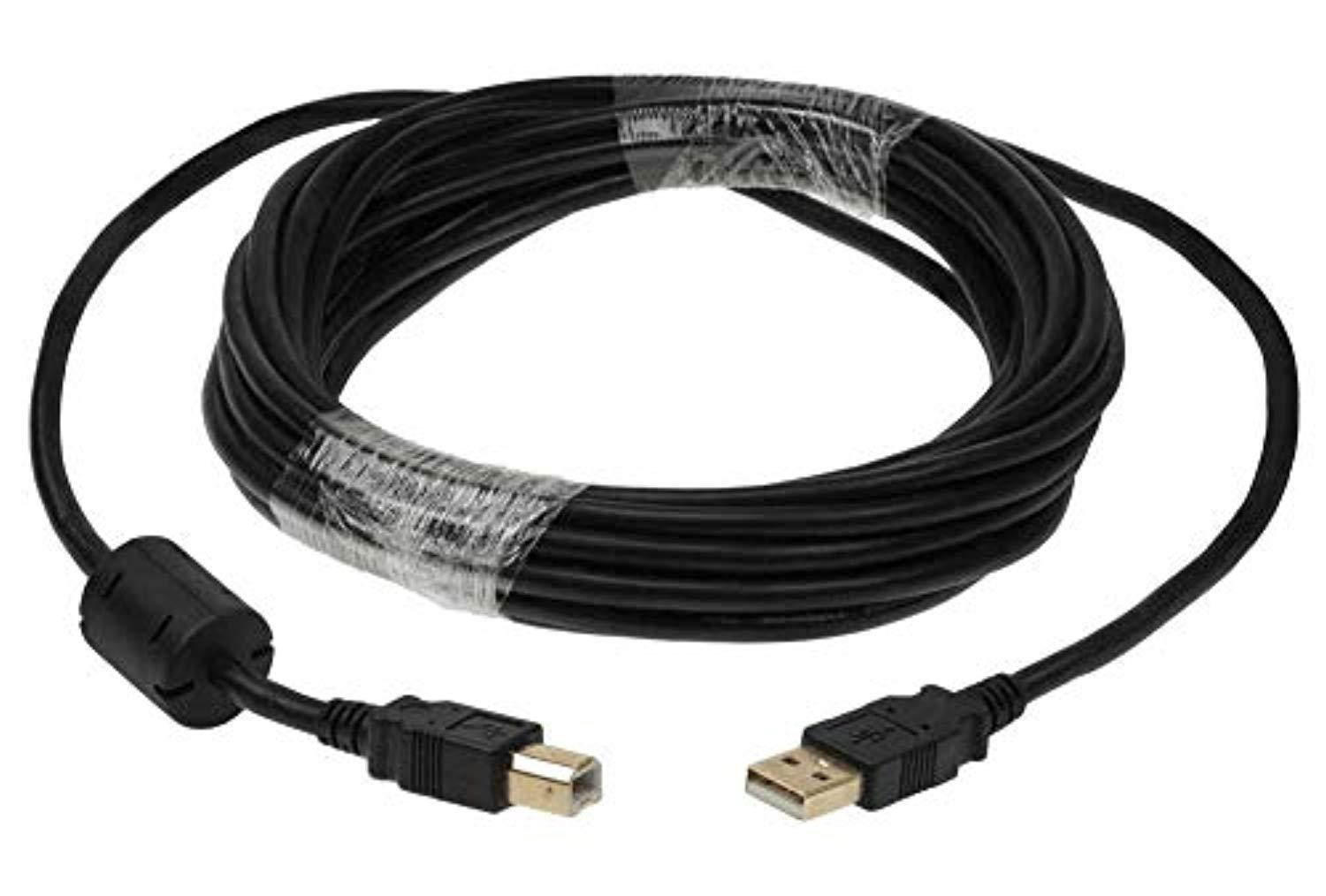 sf cable, 20ft usb 2.0 a male to b male cable with ferrite black color