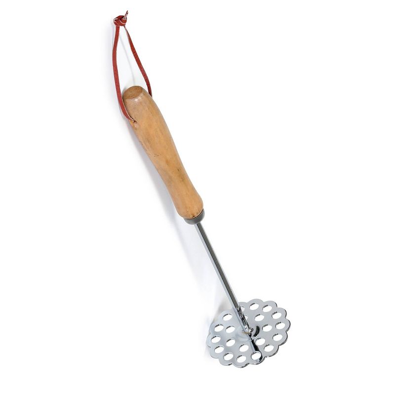 IMUSA Potato Masher Metal with Wood Handle