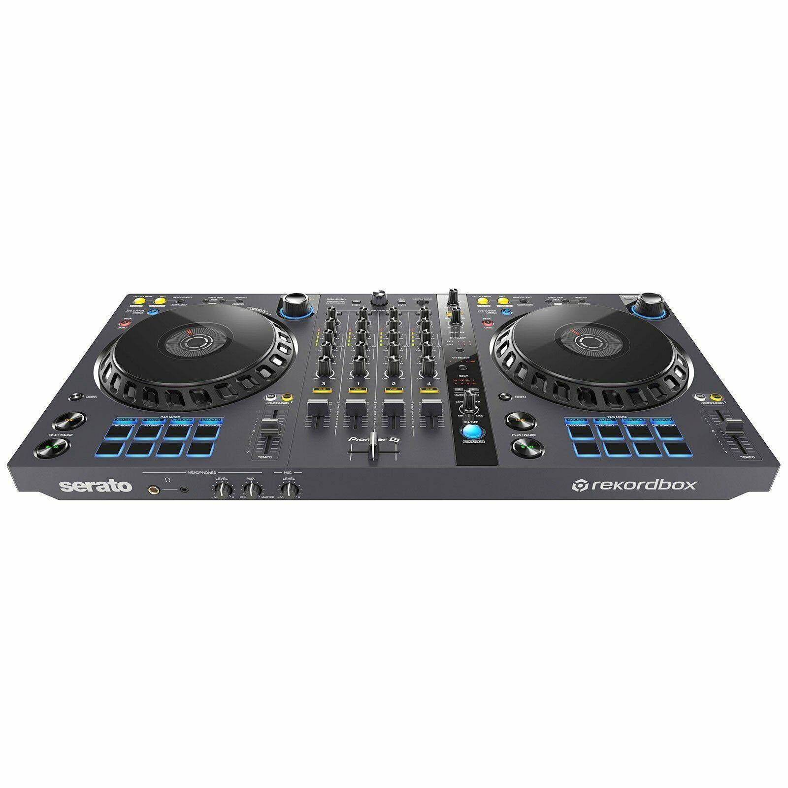 Pioneer DDJ-FLX6 rekordbox Serato Software DJ Controller w Monitor Speakers Pack