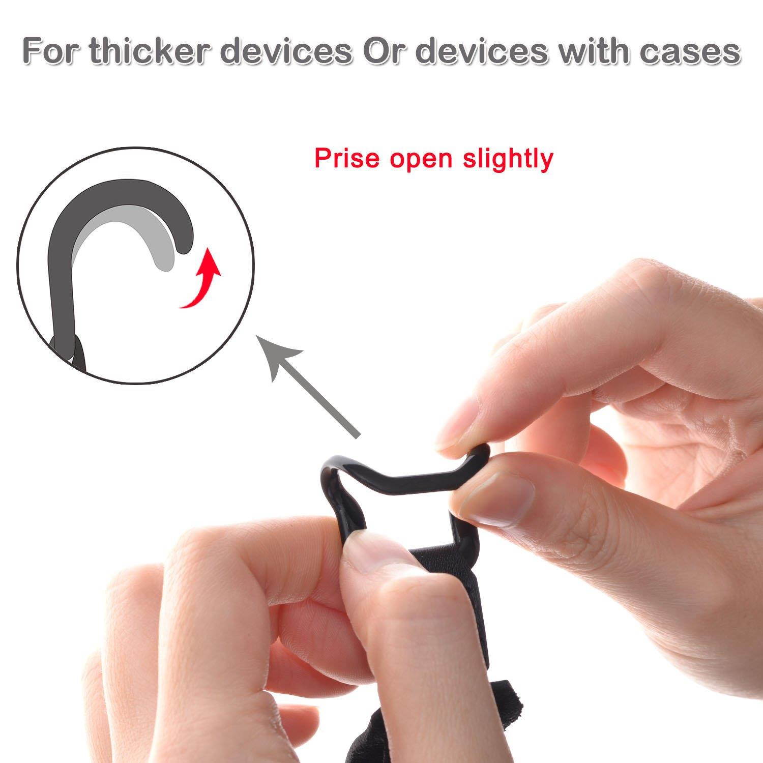 WANPOOL Universal Non-slip Hand Strap Holder Support with Adjustable Leather Belt Stand, for use with 6 Inch Kindle E-readers - Kindle Paperwhite / Voyage / Oasis / Fire HD 6 and More