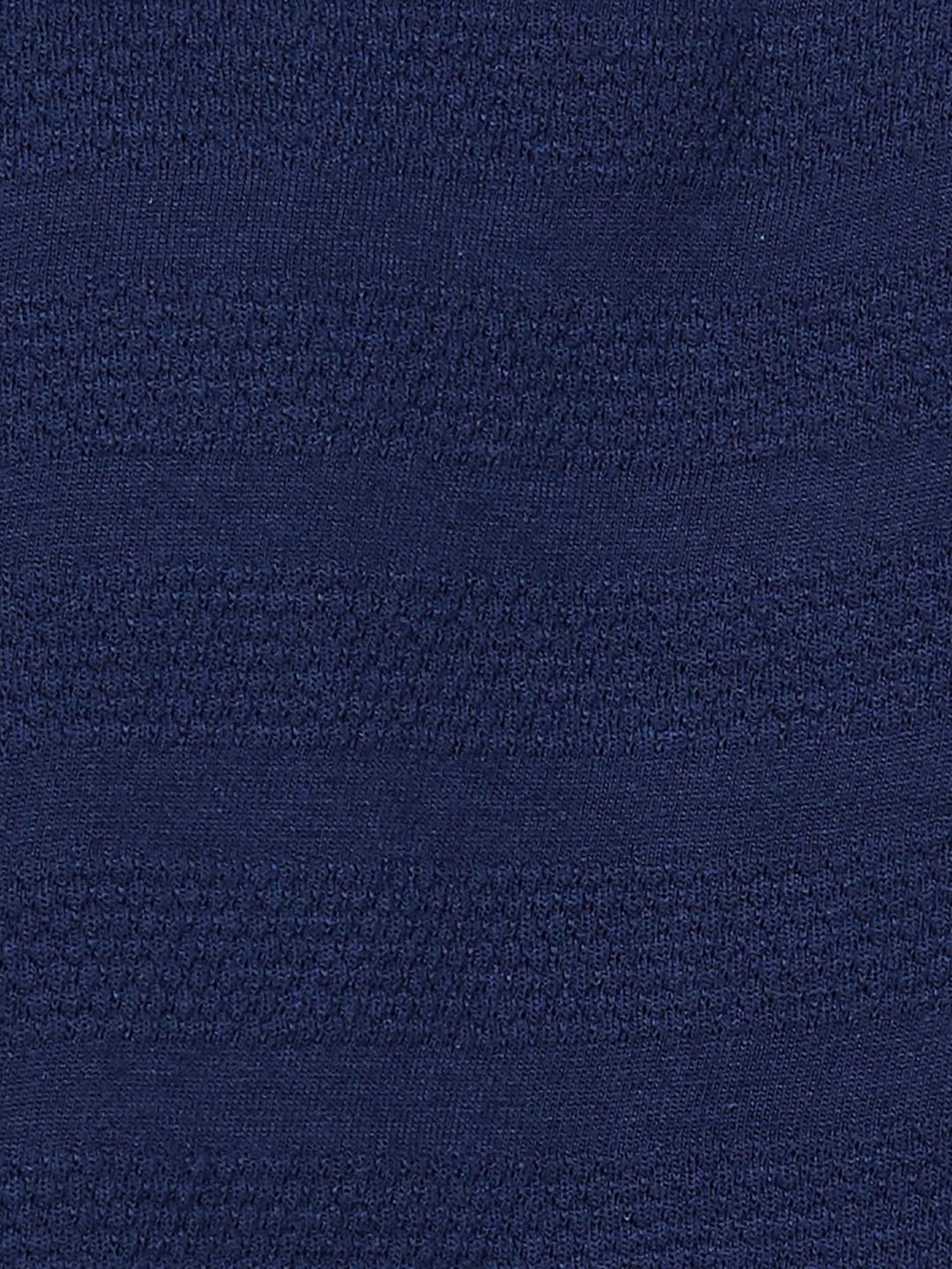 Code by Lifestyle Navy Regular Fit Textured Crew T-Shirt