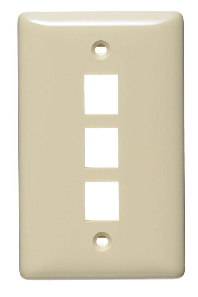 PLATE,WALL, LABEL-LESS,1-G,3-PORT,EI