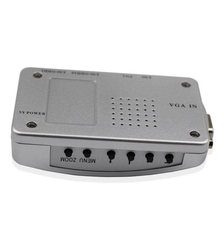Hot sell  Laptop PC VGA to TV AV RCA Composite video adapter converter Switch Box Support S-video RGB NTSC/PAL Computer Signal