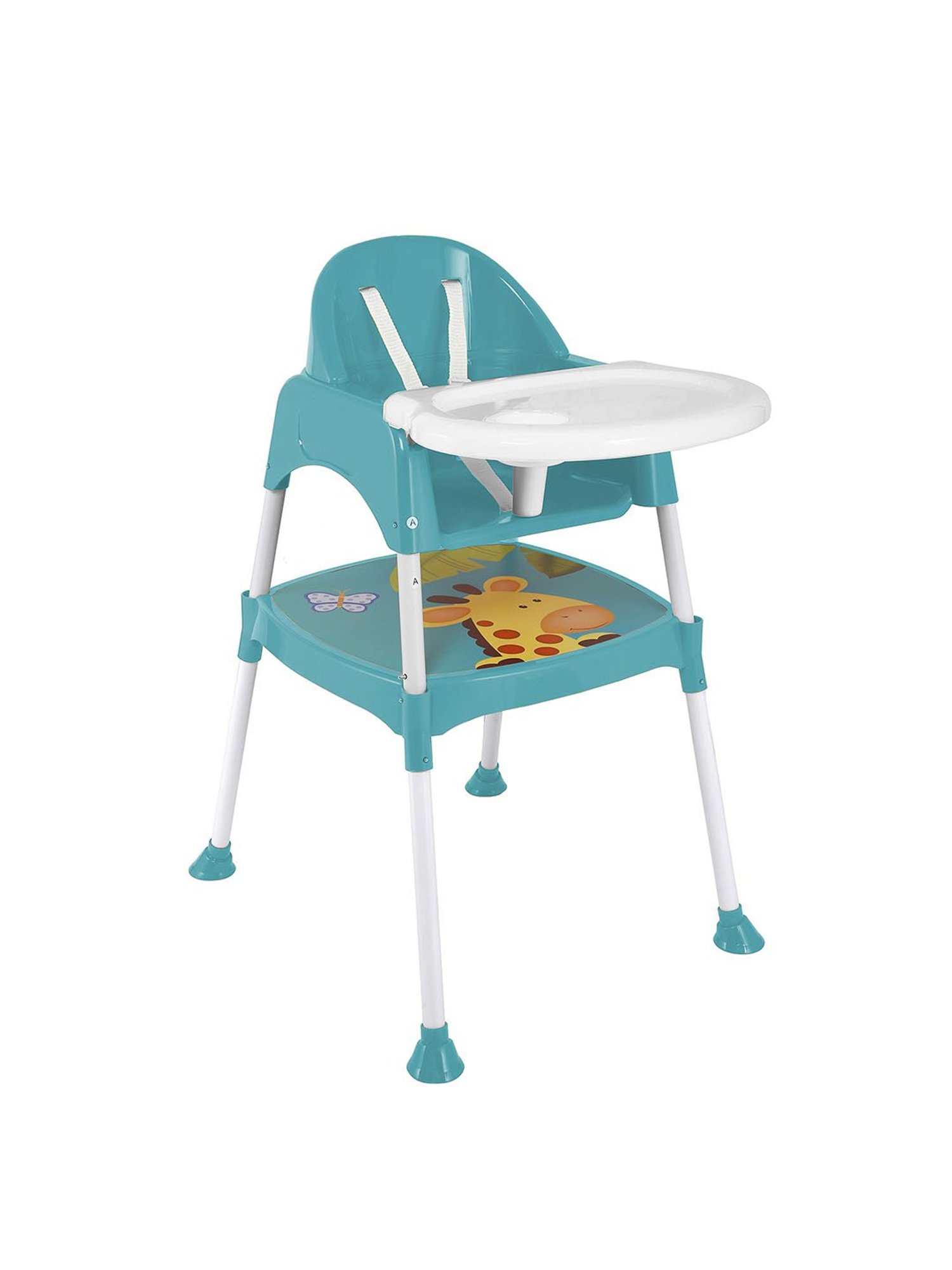 Baby Moo Giraffe Teal High Dining Chair