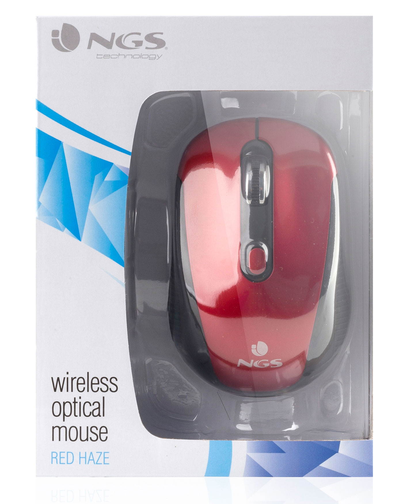 NGS 2.4Ghz Wireless Optical Mouse 3 Buttons, NGS Haze Color Red Model HAZERED