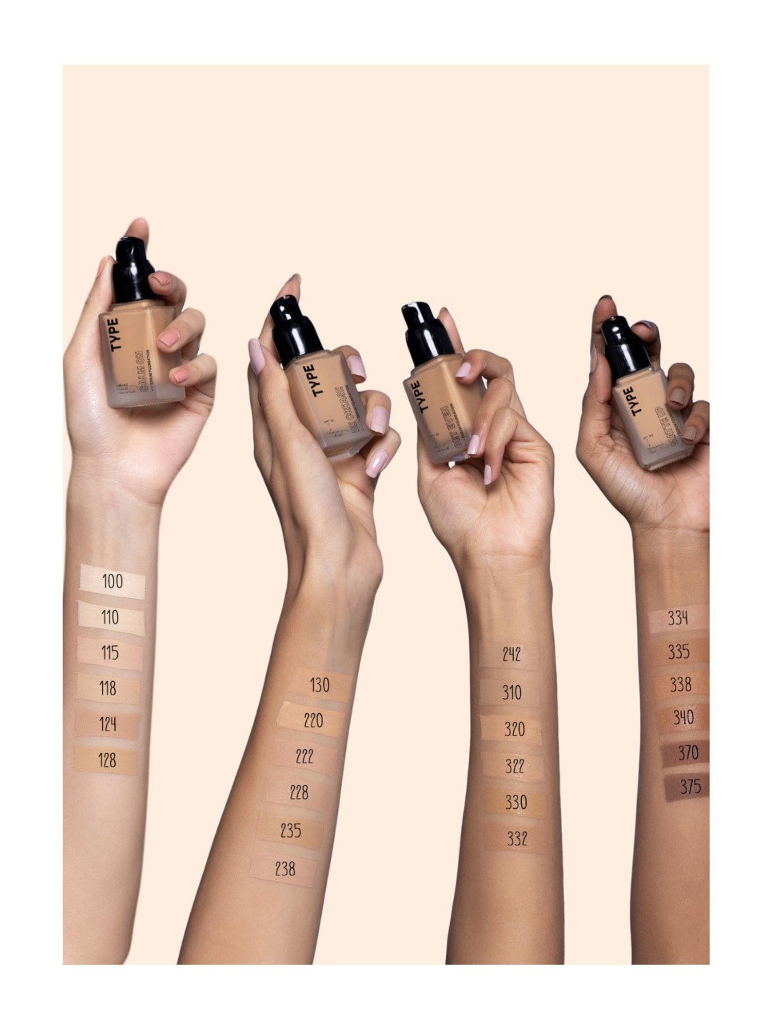 TYPE BEAUTY Decrease SPF 50 PA ++++  Serum Foundation Peanut - 30 ml