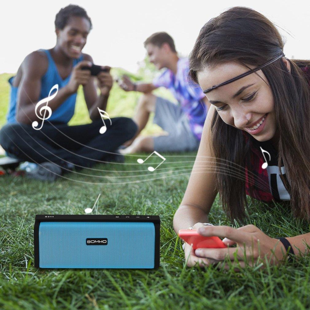 SOMHO Mini Bluetooth Loud Speaker with 2 Horn Stereo Hands Free Subwoofer S311