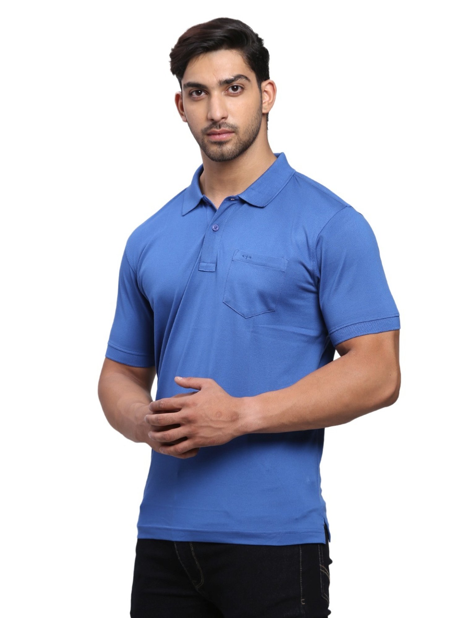 Colorplus Blue Tailored Fit Polo T-Shirt