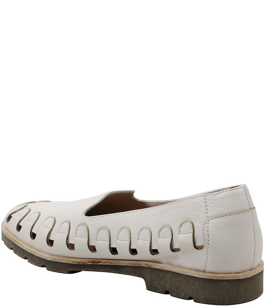 L'Amour Des Pieds Xanthia Leather Cut Out Venetian Slip Ons