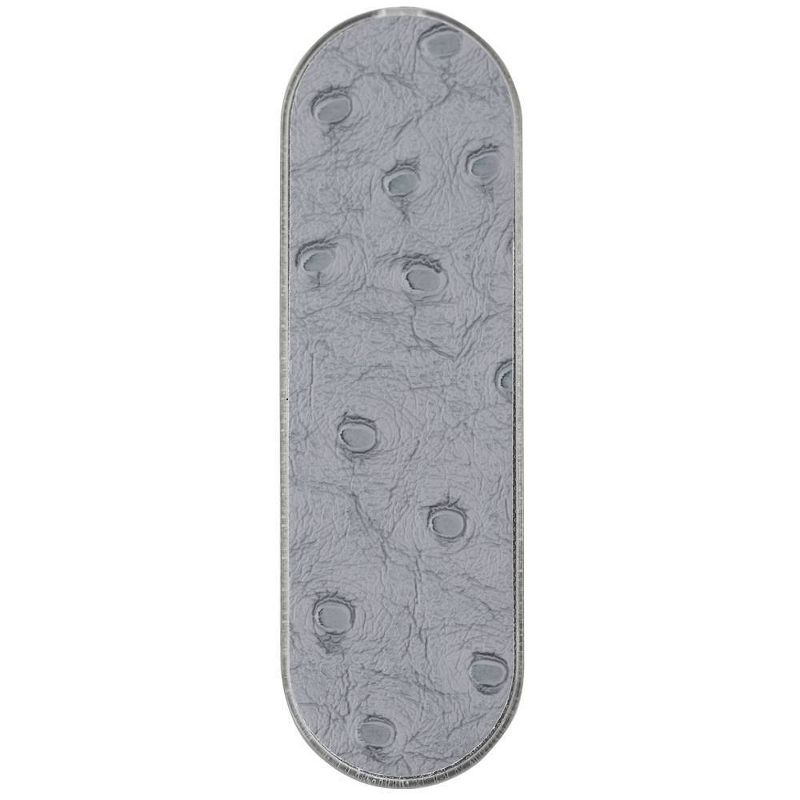 Phone Fin Finger Grip Exotic Series Ostrich - Silver