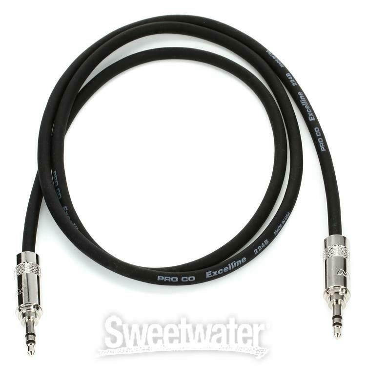 Pro Co BPMBMB-3 Excellines 3.5mm TRS Male to 3.5mm TRS Male Cable - 3 foot