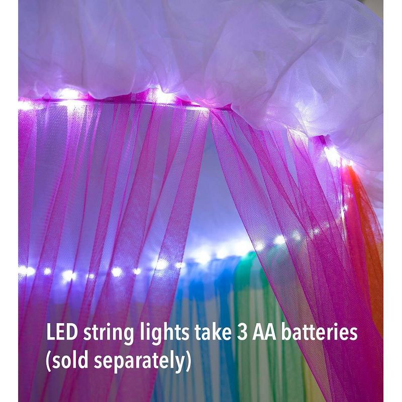 HearthSong - Rainbow Hideaway Canopy with LED Lights