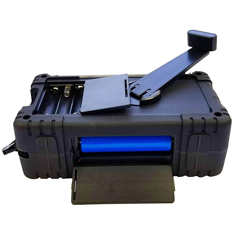 Electronics Solar NOAA Weather Radio for Emergency with Flashlight AMFM Hand Crank 2200 mAh Rechargeable Power Bank for iPhoneSmart Phone