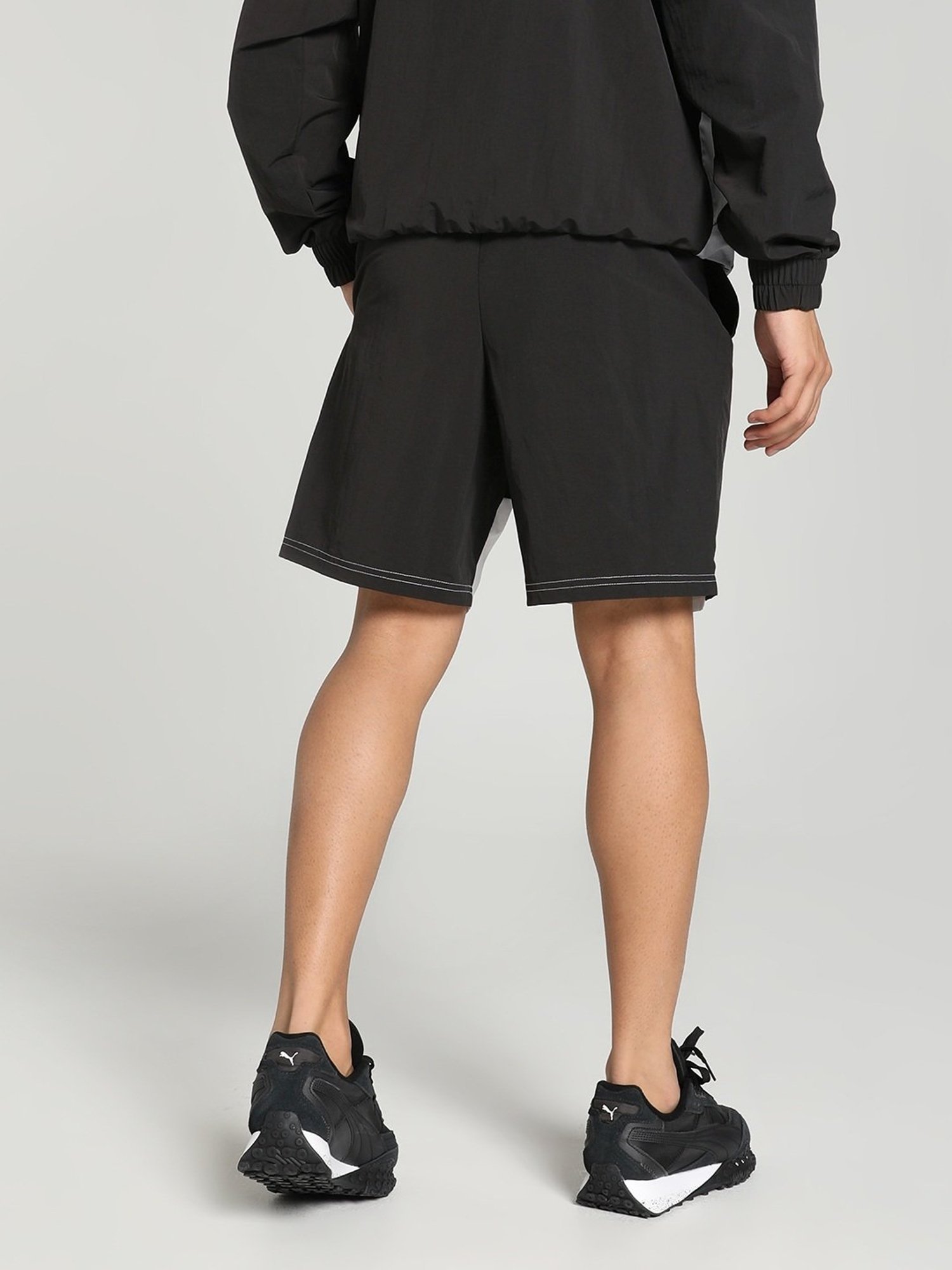 Puma POWER Black Regular Fit Colour Block Sports Shorts