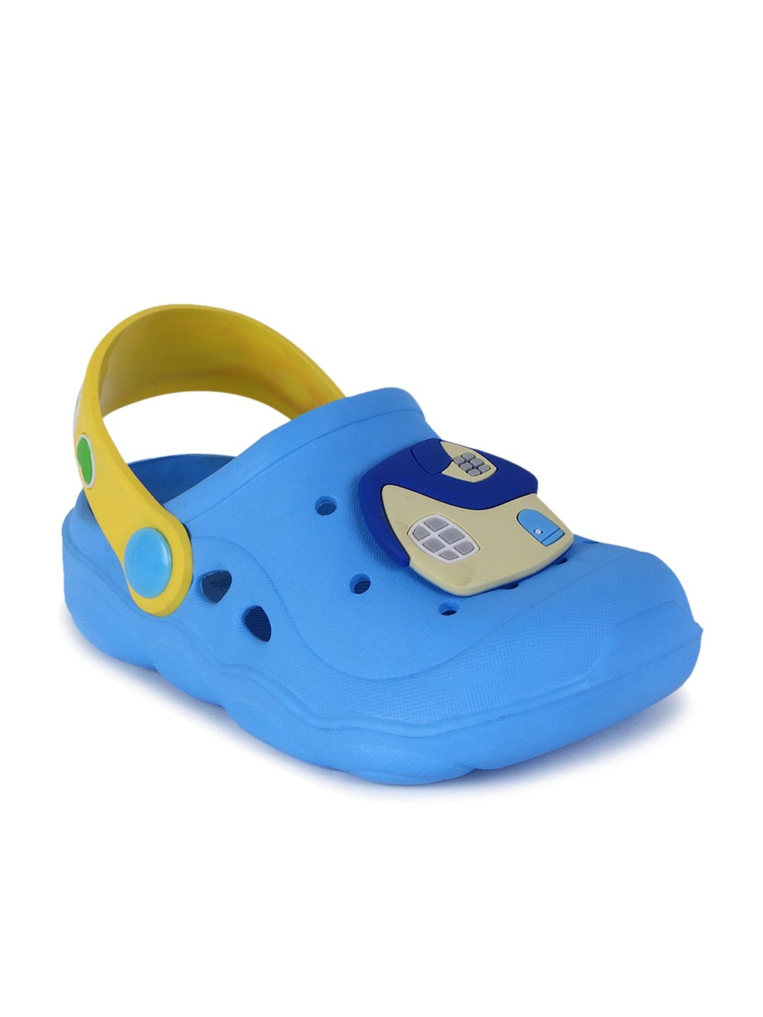 Passion Petals Kids Blue Back Strap Clogs