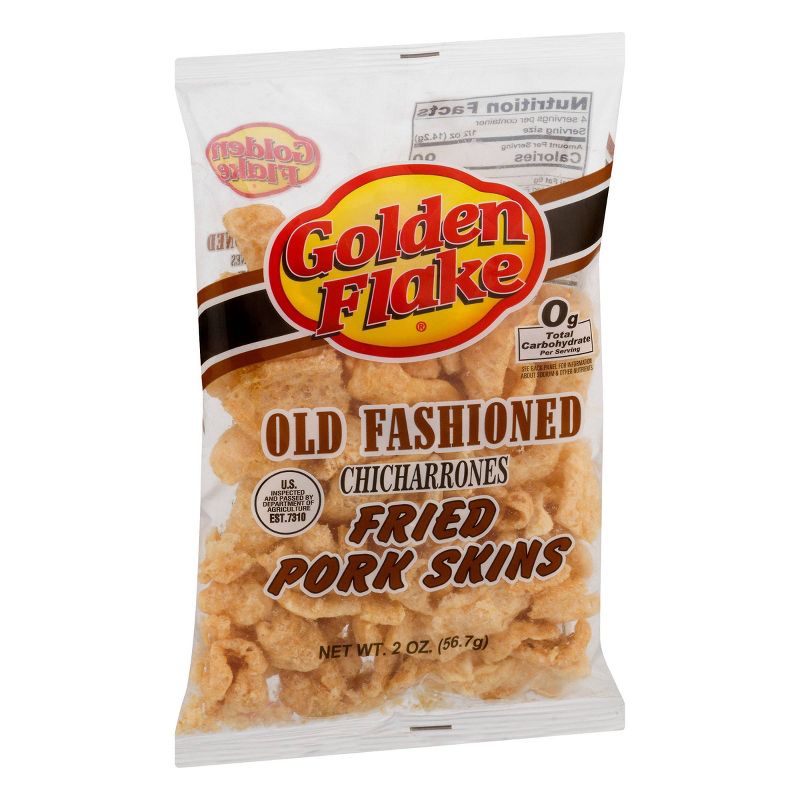 Golden Flake Old Fashioned Chicharrones Fried Pork Skins - 2oz