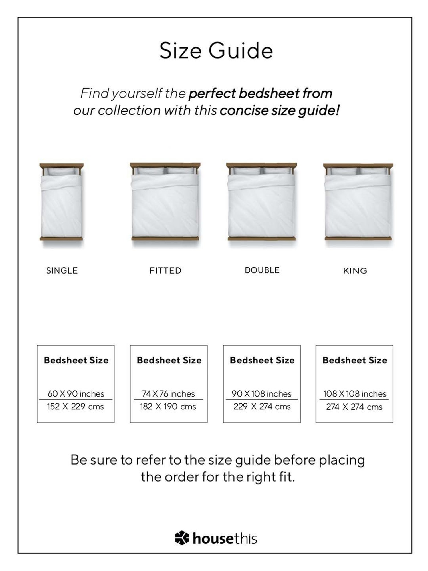 House This Gamathi Rust 150 TC Cotton Fitted Bedsheet with 2 Pillow Covers