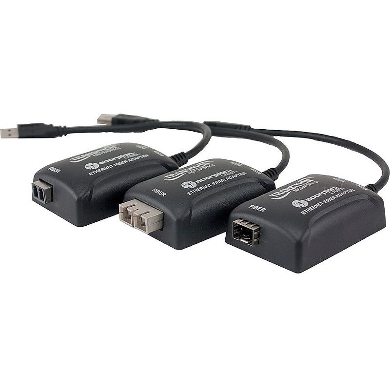 Transition Networks USB 3.0 to Ethernet 100/1000Base-X Open SFP Slot (TN-USB3-SFP-01) 