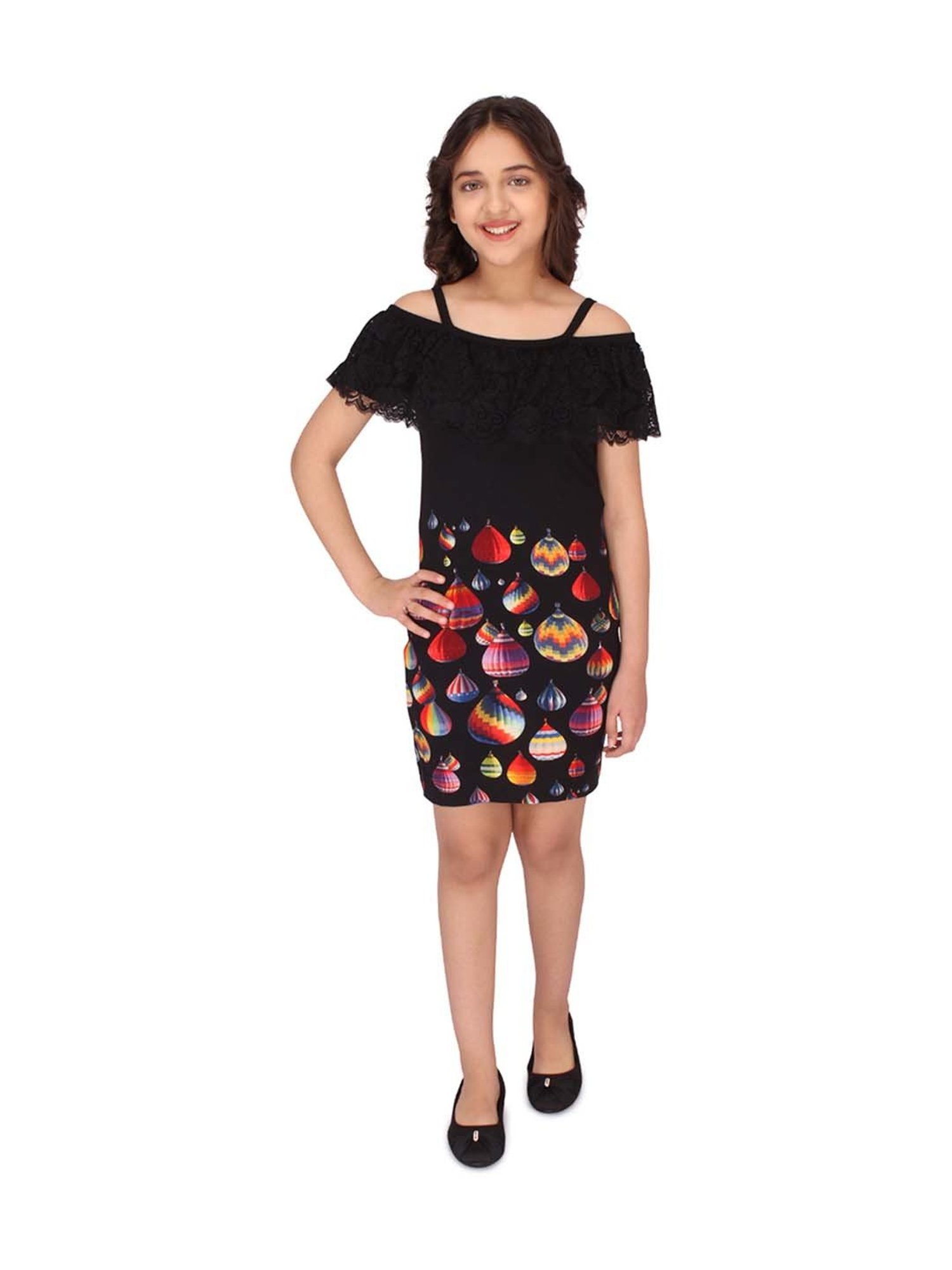 Budding Bees Kids Multicolor Floral Print Dress