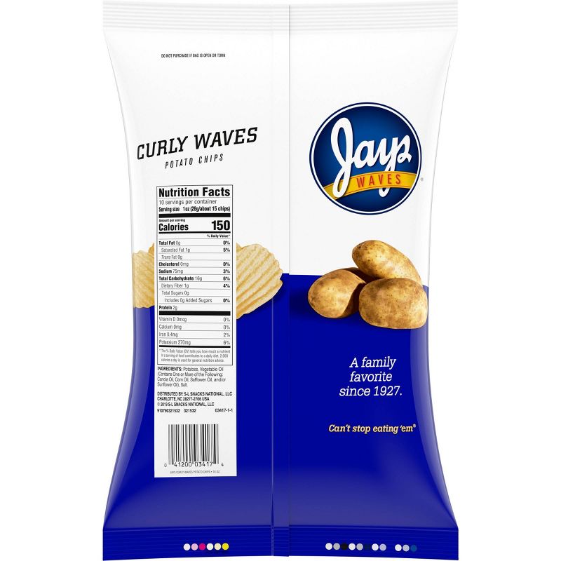 Jays Curly Waves Potato Chips - 10oz