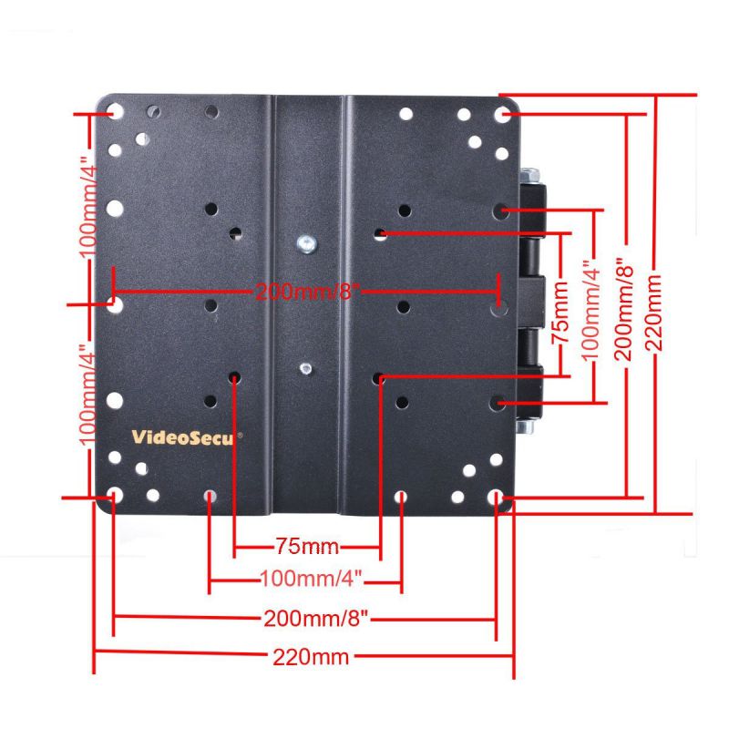 VideoSecu Tilt Swivel TV Wall Mount for 22 24 26 27 28 29 30 32 37 39 40 inch Samsung VIZIO Insignia AOC JVC LCD LED TV Monitor Bracket with VESA 200x200, loading 44lbs, Heavy Duty/ Long Extension B65