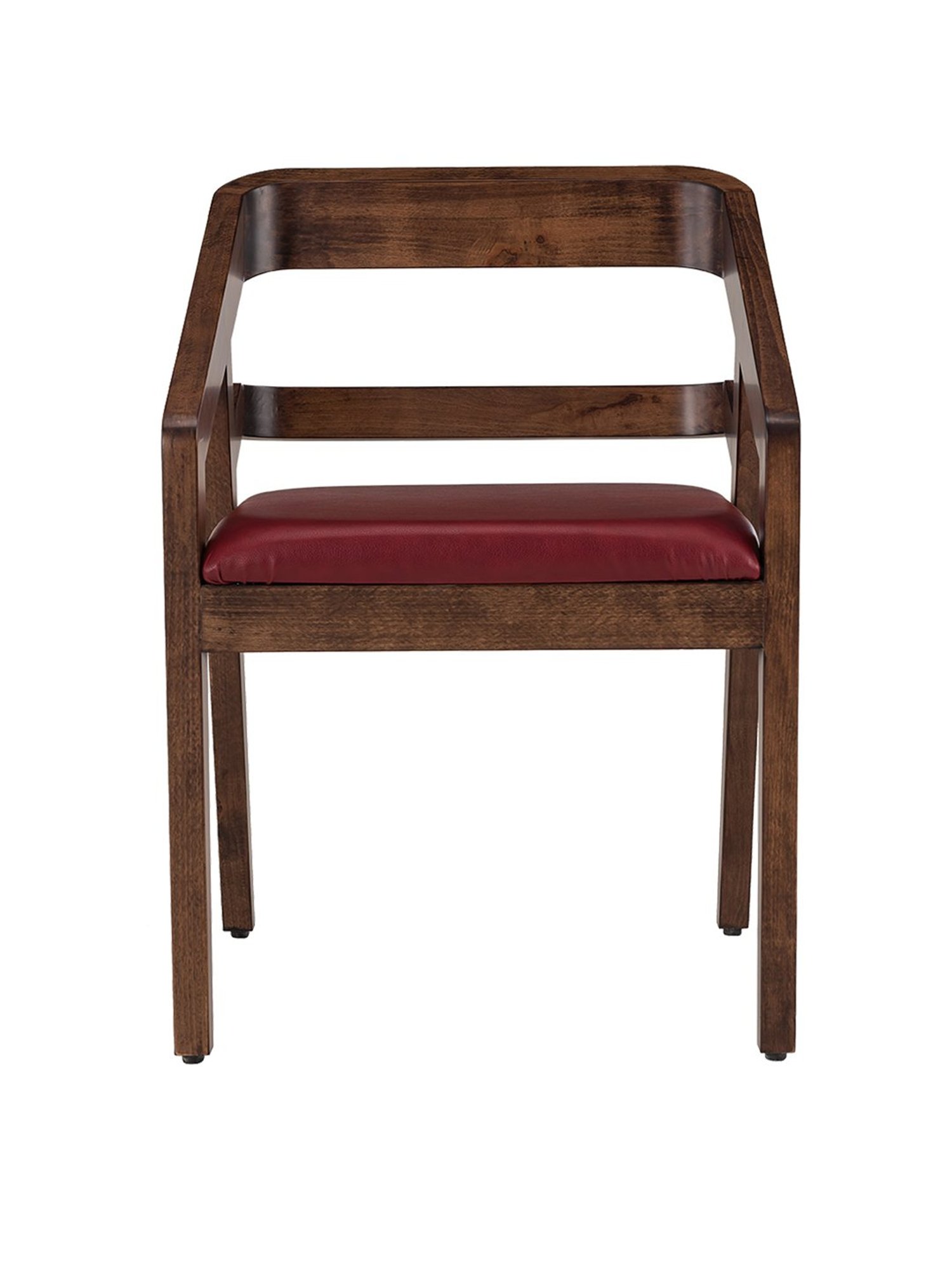 Durian Amelia Burgundy Red Solid Solid Wood & Premium Leatherette Dining Chair