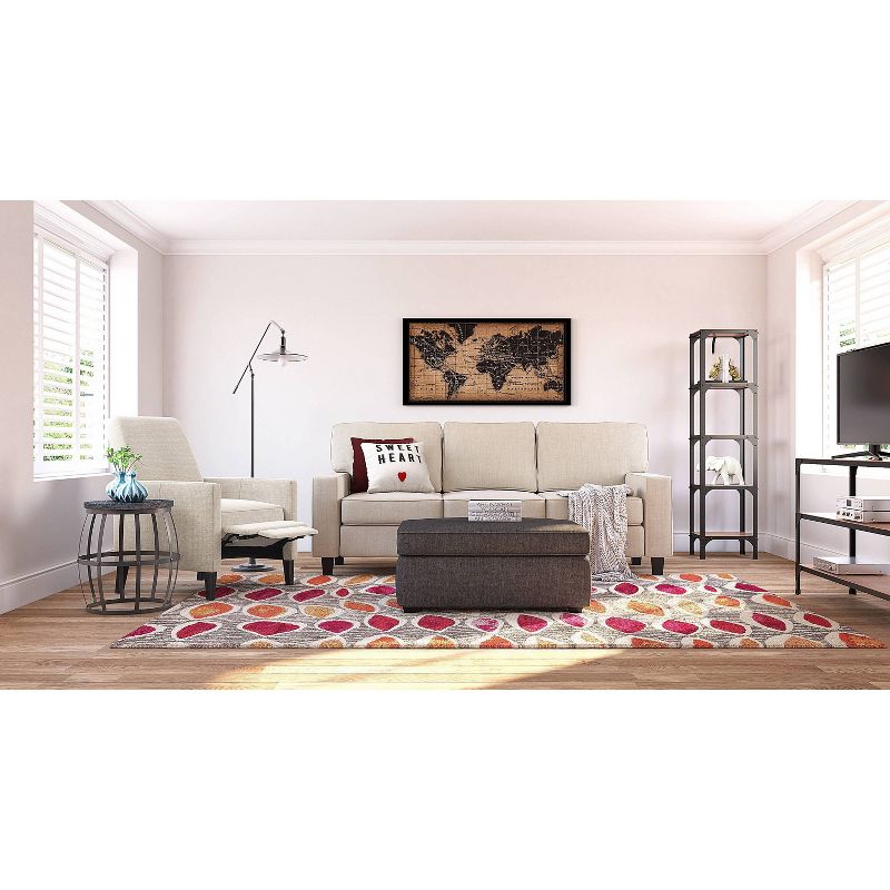 64" Overland Bookshelf Wood and Black Metal - Serta