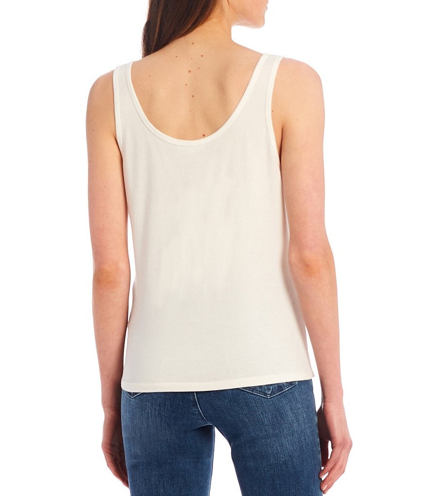 A Loves A Athleisure Scoop Neck Sleeveless One Pocket Knit Tank Top