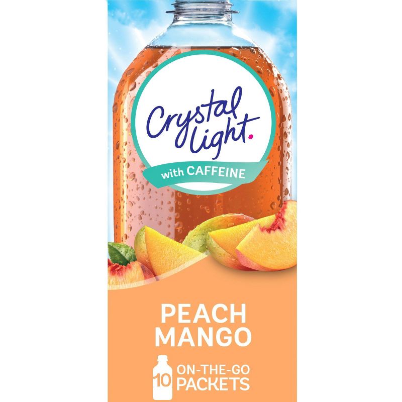 Crystal Light On the Go Peach Mango Energy Drink Mix - 10pk/0.07oz Stix
