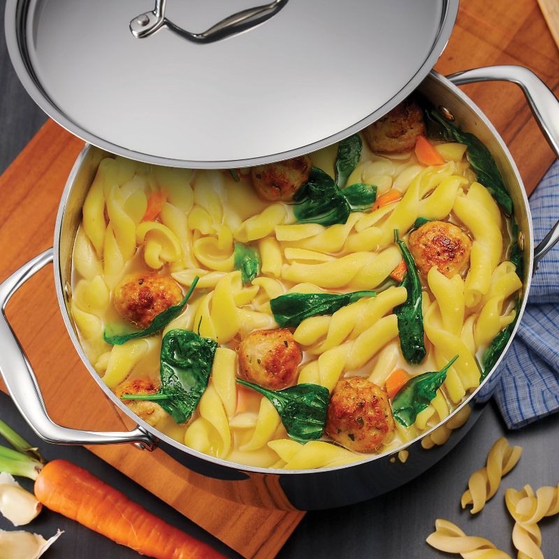 Tramontina Gourmet Tri-Ply Clad Induction-Ready Stainless Steel 5 QT. Covered Dutch Oven