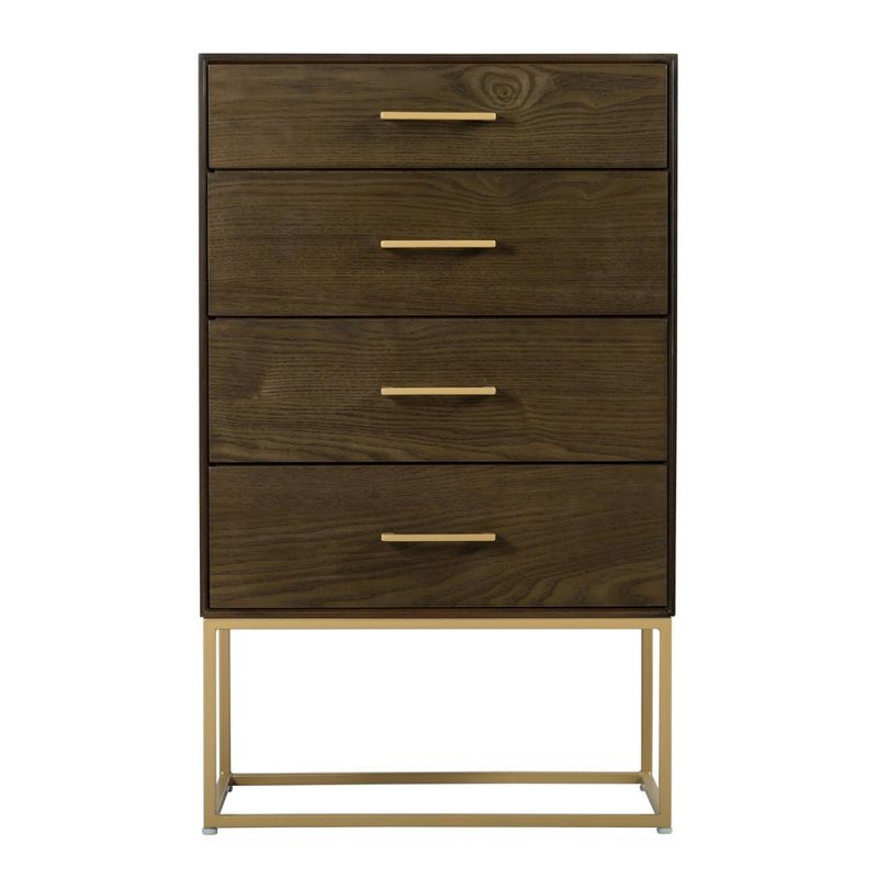 Franklin 4 Drawer Dresser Walnut - Finch
