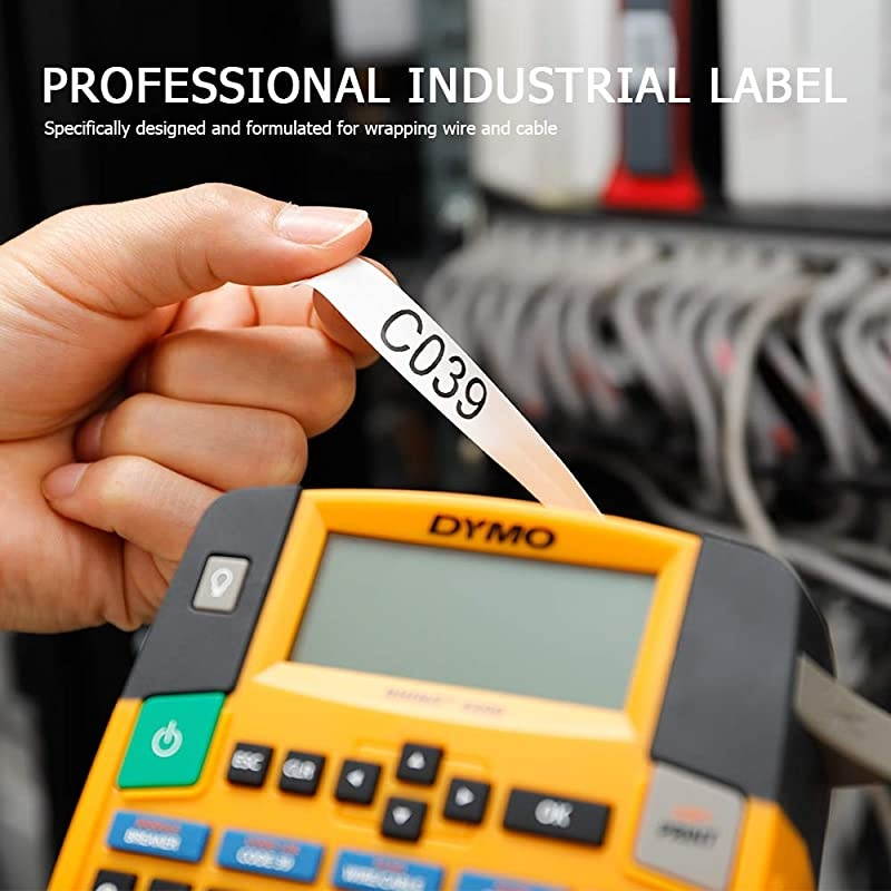 Compatible Label Tape Replacement for Dymo 18483 Permanent Polyester Tape for RhinoPro 4200 5200 5000 6000 LabelWriter Label Maker Black on White 12 Inch 3Pack