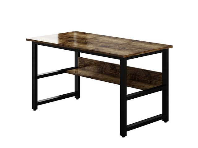 Computer Desk Home Office Desk Gaming Desk Large A Multi- Purpose in One Design Computer Desk Corner Writing Simple Style PC Wood and Metal Desk Workstation,Wood Color,GT49