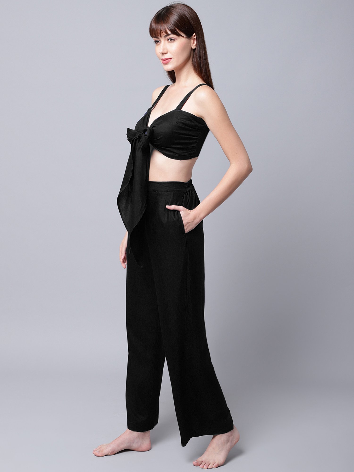 Erotissch Black Beachwear Co-Ord Set