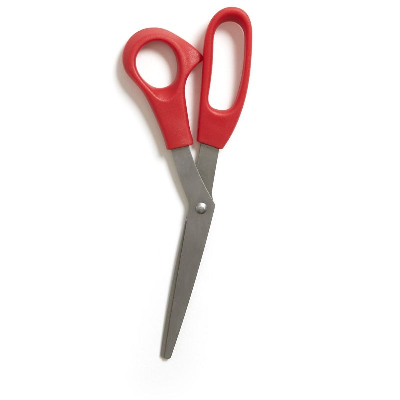 Staples Baseline, 8" Stainless Steel Scissors, Red 55829