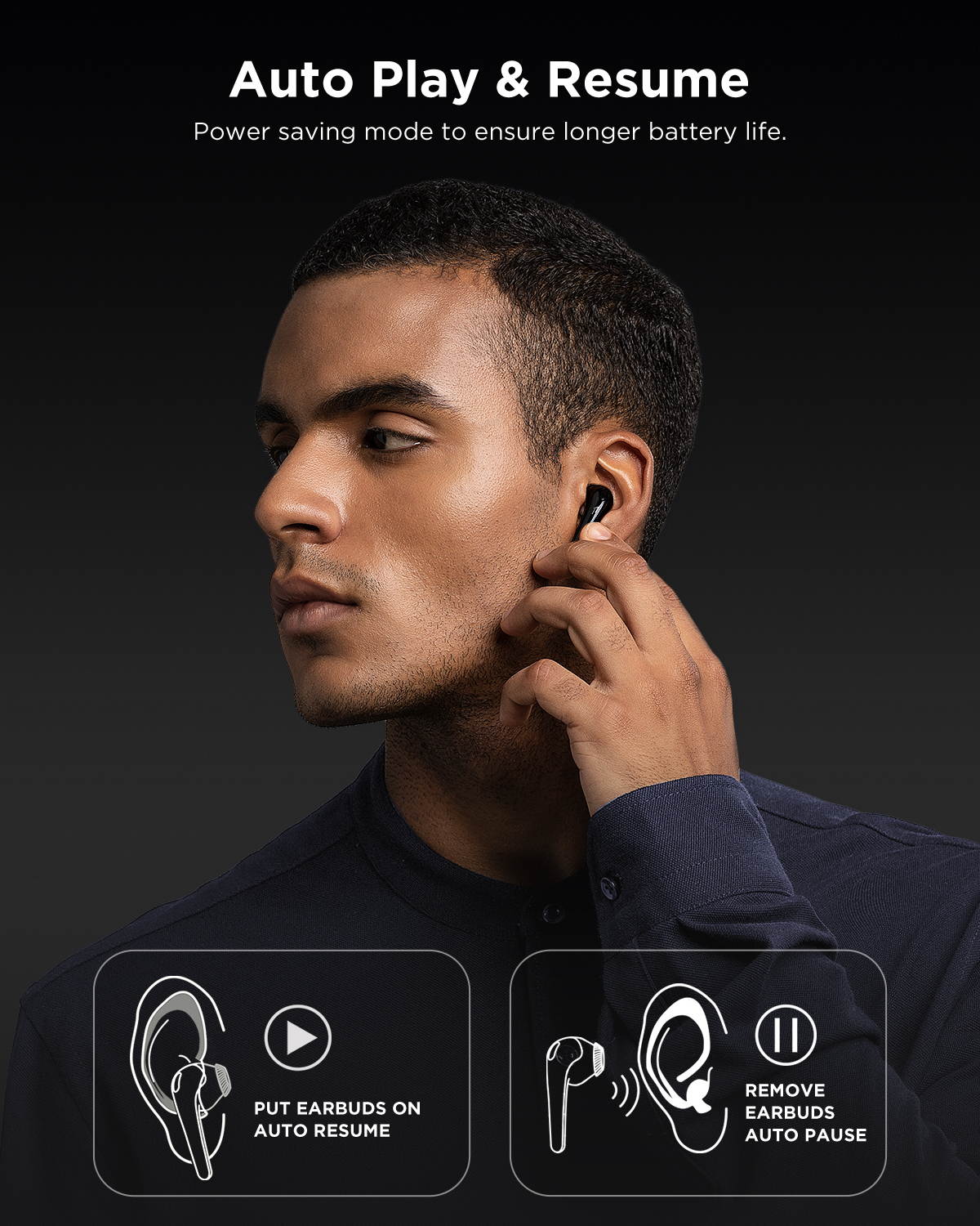 1MORE True Wireless Earbuds, Bluetooth Noise Cancelling Headphones, Fast Connection, In-Ear Detection,4 Microphones for Clear Phone Calls, IPX5 Waterproof, Touch Control, Comfobuds-White