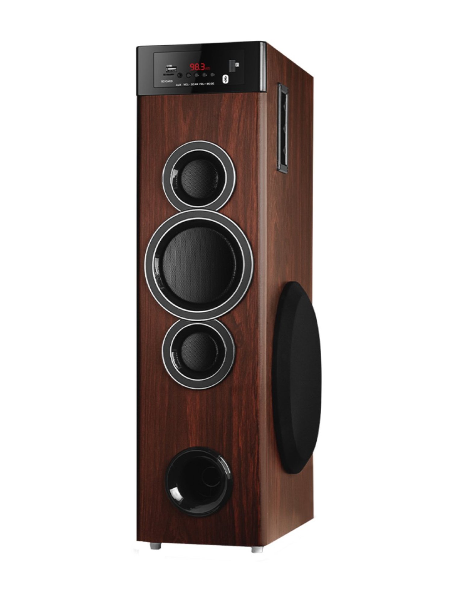 I Kall IK005 Bluetooth Tower Speaker (Brown)