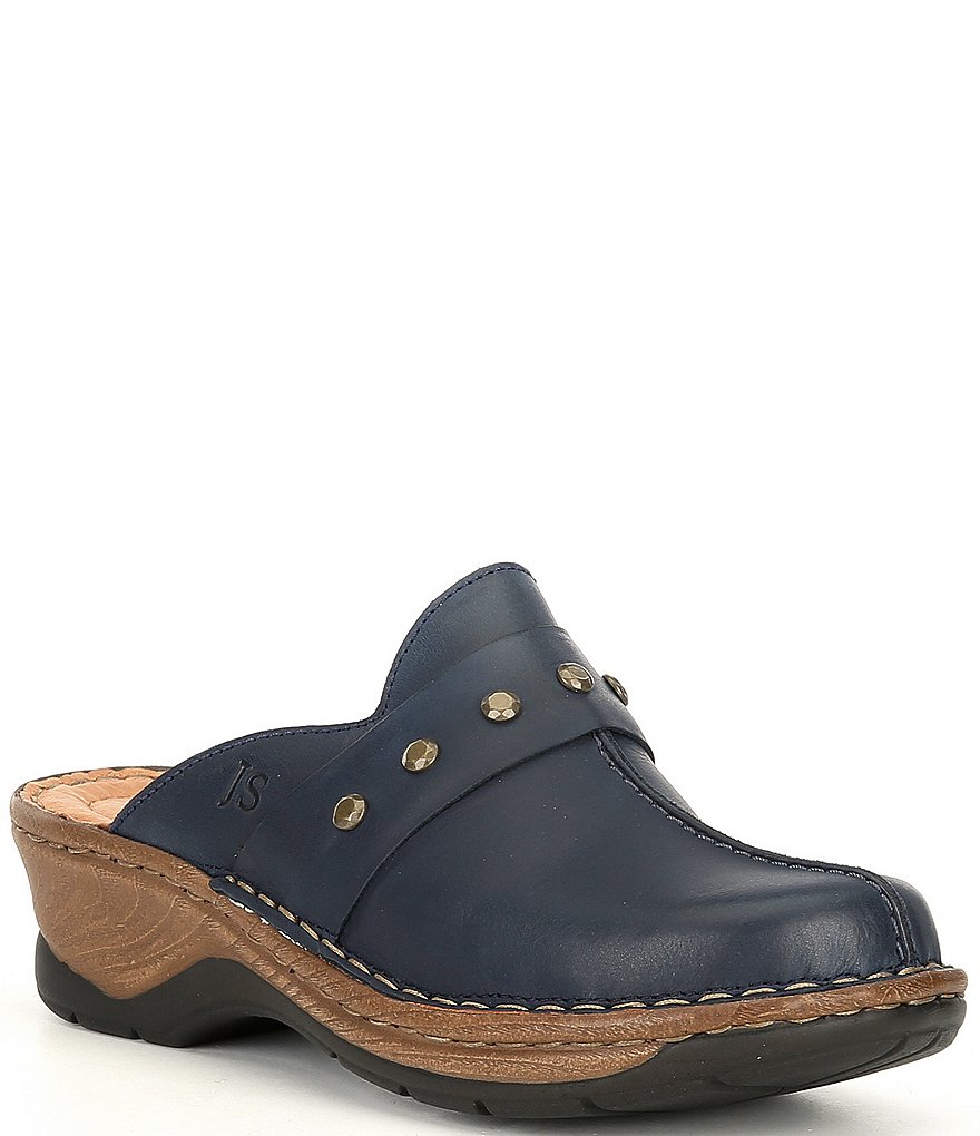 Josef Seibel Cat 53 Studded Leather Clogs