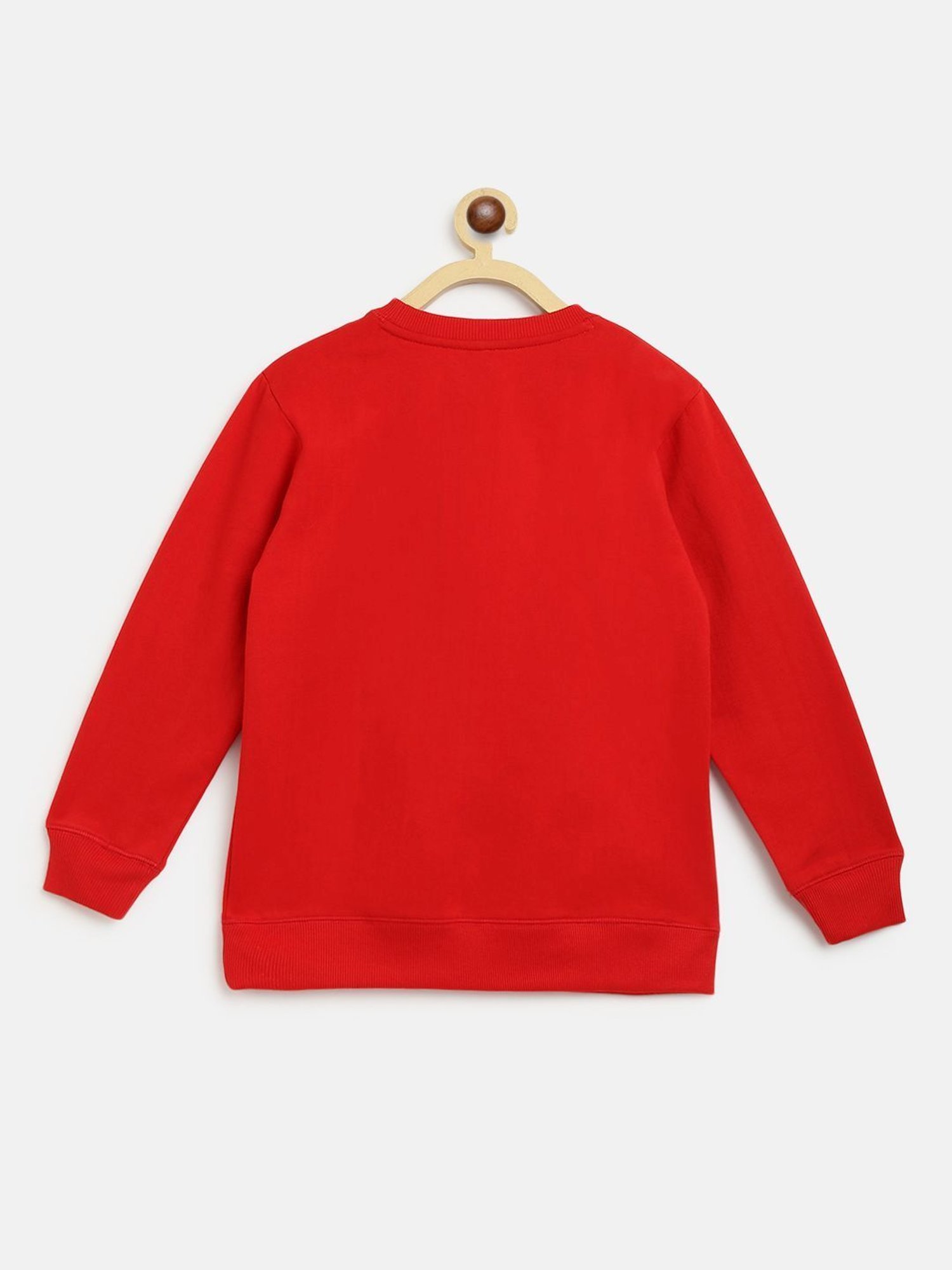 Li'l Tomatoes Kids Red Cotton Printed Sweatshirt